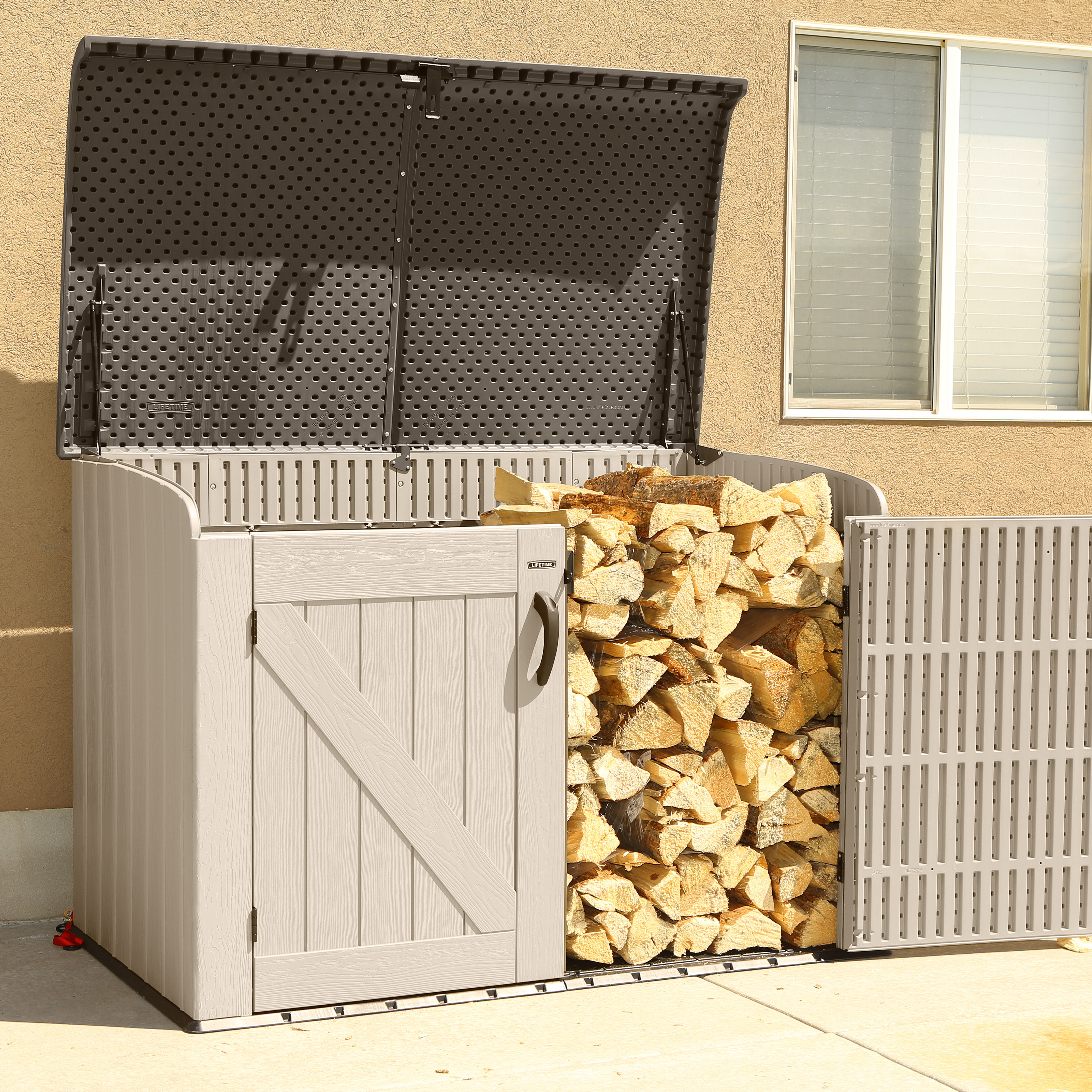 Life Time WoodLook 60170 Ящик-шкаф для хранения 3х6, бежевый 2400л.