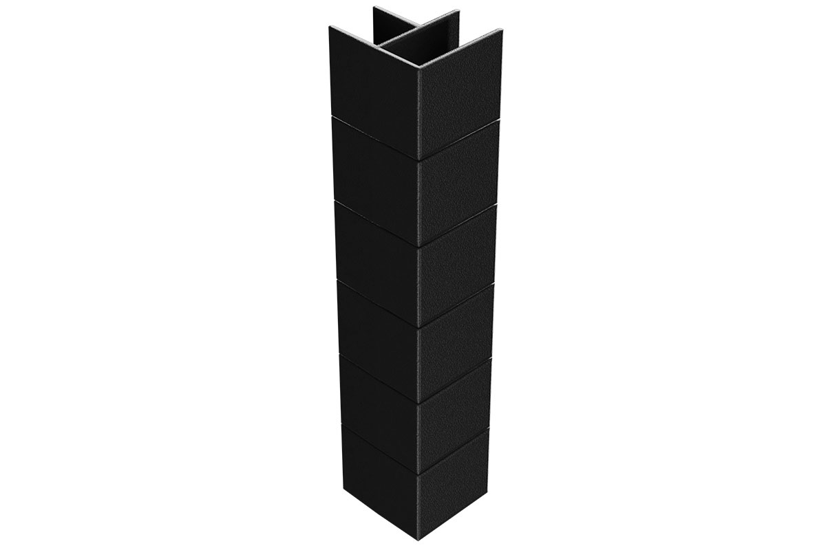 Комплект угловых соединений для клумбы Holzhof Eco 25х300, пластик черный, 90° соеденитель