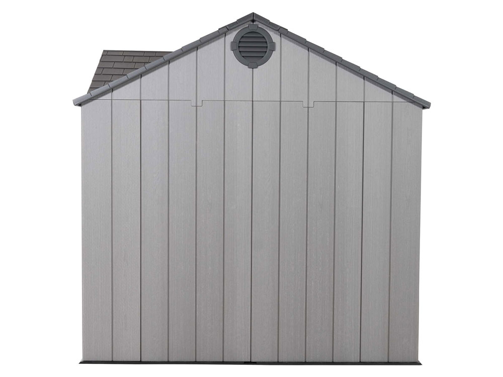 Сарай (хозблок) пластиковый WOODLOOK 10x8 60334 габариты 238 х 299 см с двускатной крышей для дачи или загородного дома